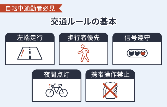 【自転車通勤者必見】交通ルールの基本